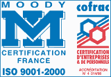 Entreprise certifiée ISO 9001-2000, Accréditation Cofrac N° 4 014/98